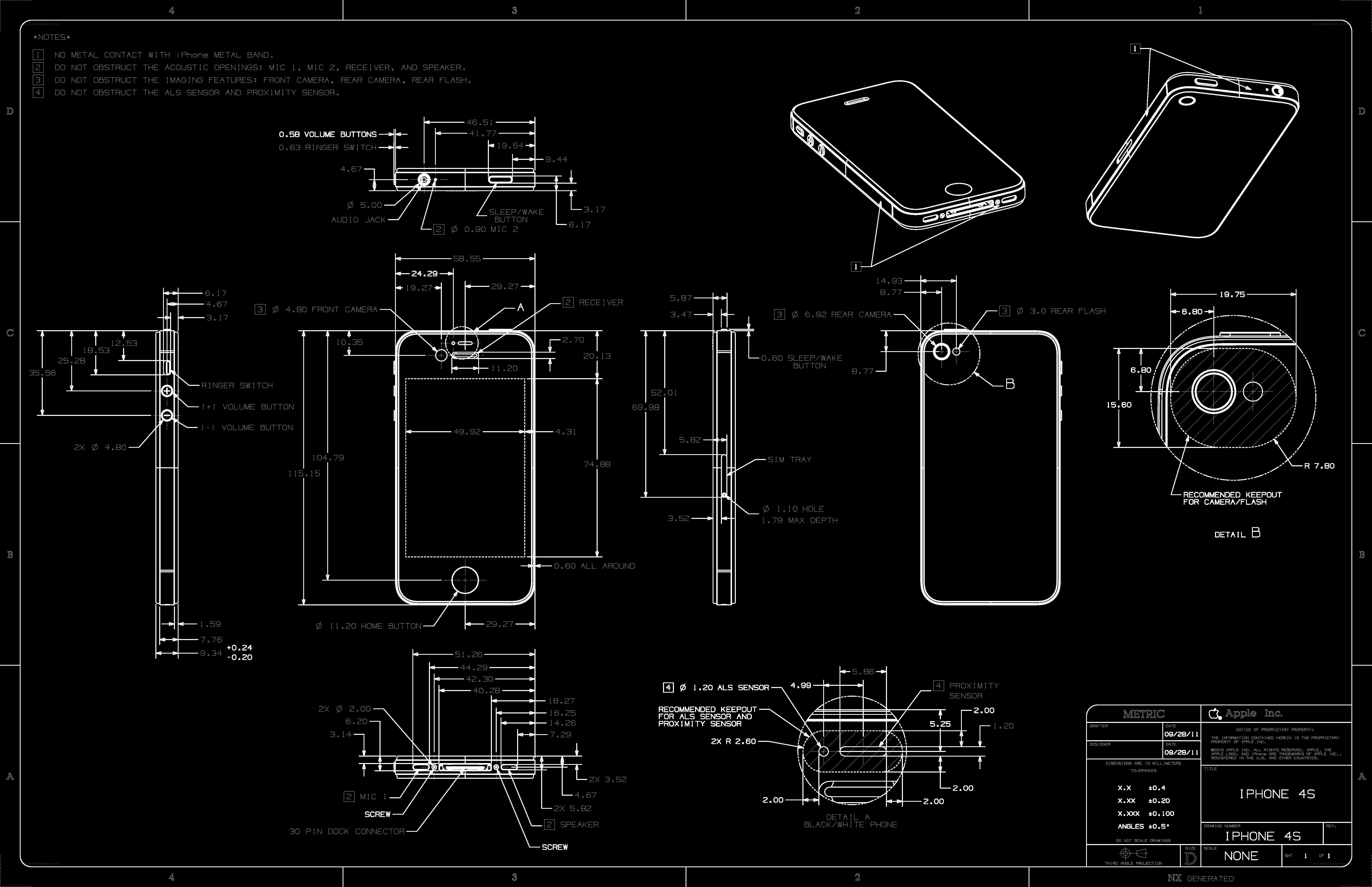 iPhone 4S technical blueprint