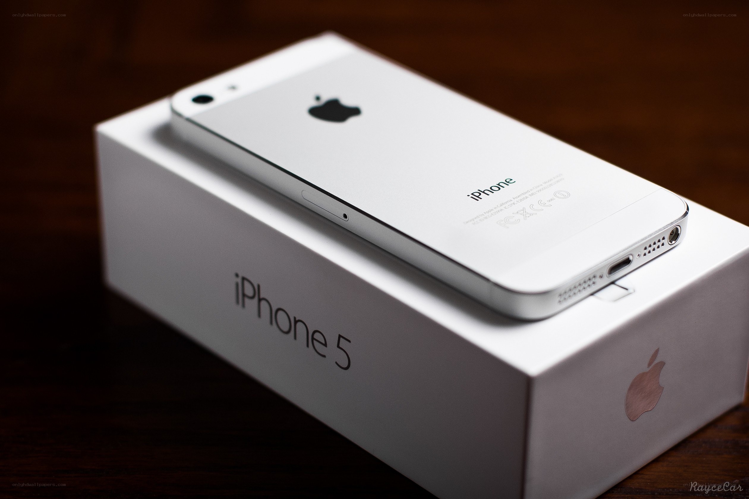 iPhone 5 on its box