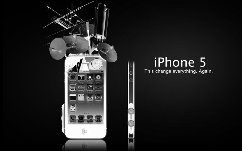 IPhone 5 Phone — Black, Dramatic