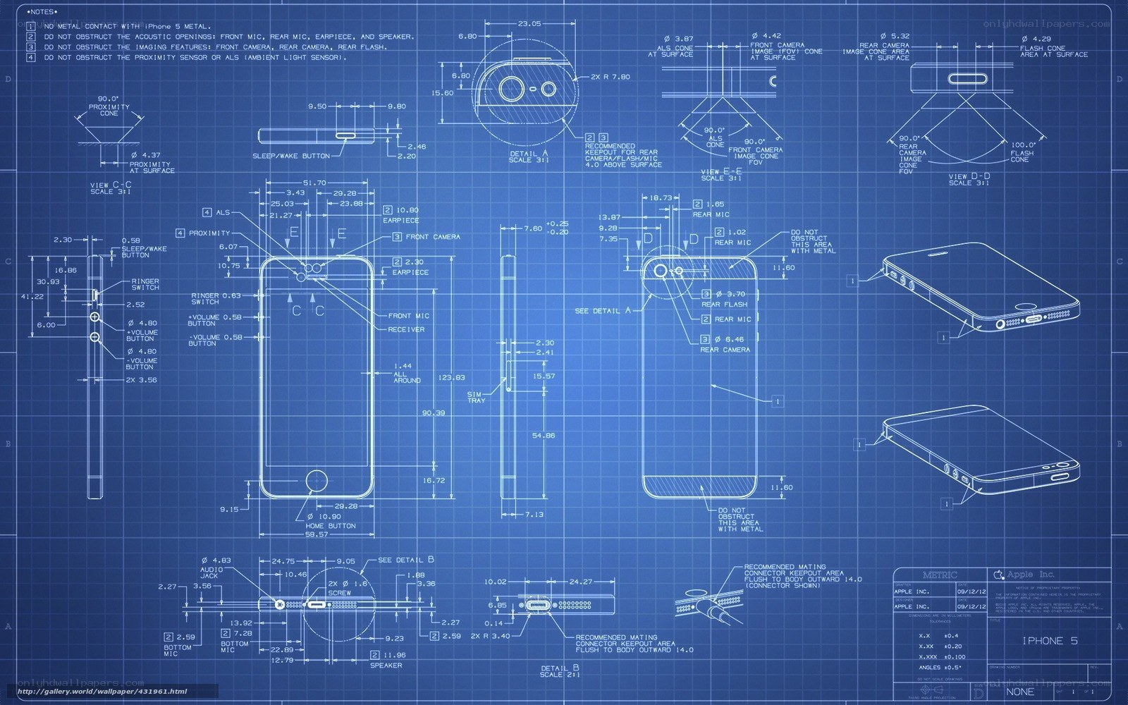 iPhone 5 technical blueprint