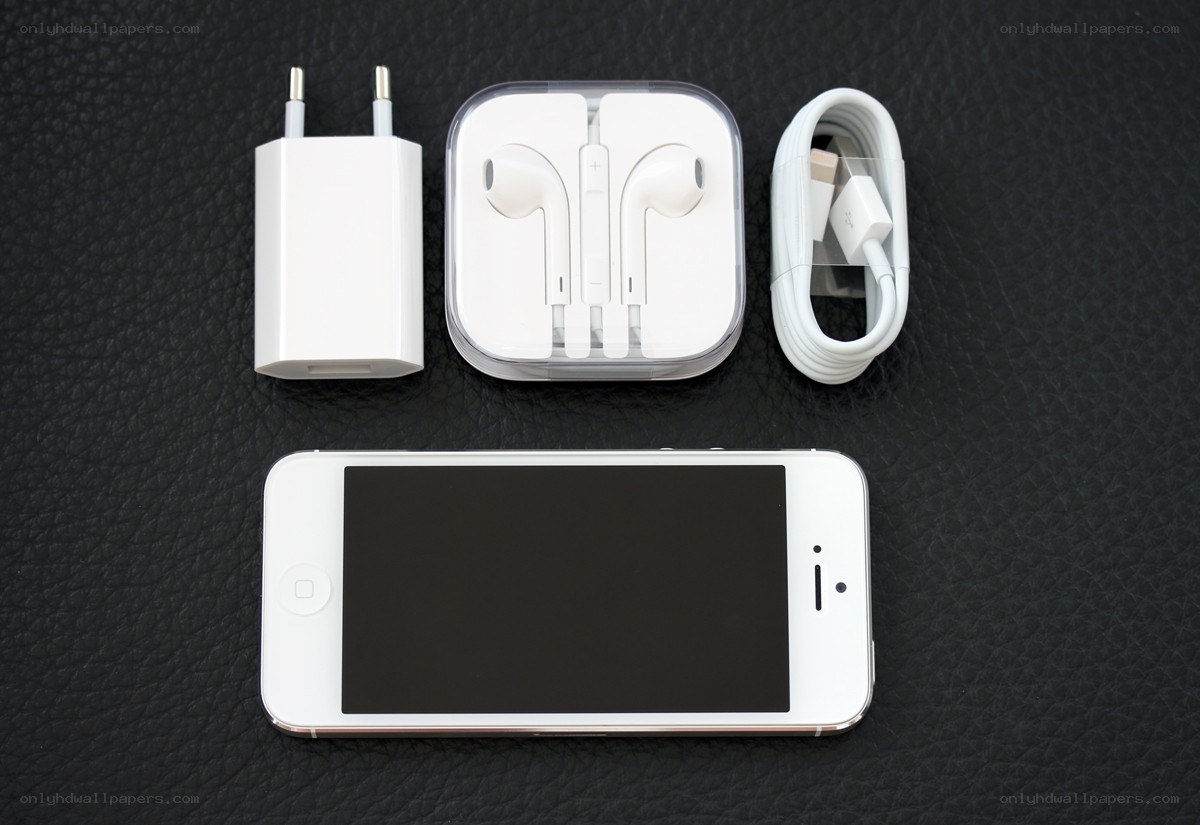 iPhone 5 with accessories