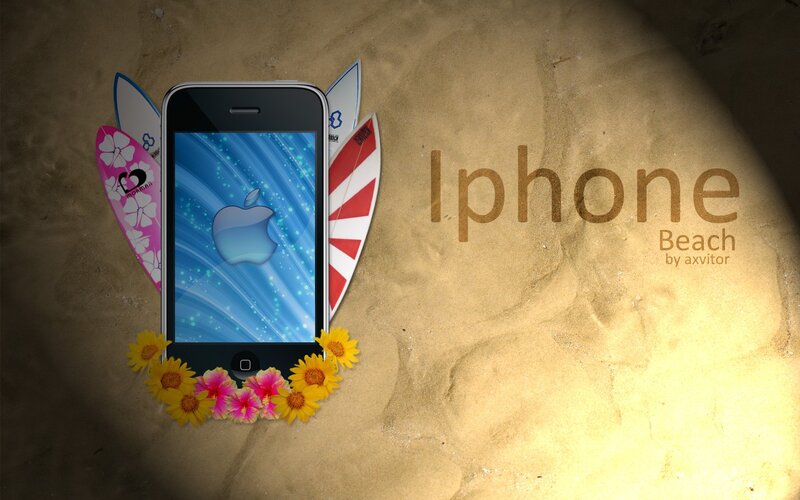 iPhone beach theme wallpaper