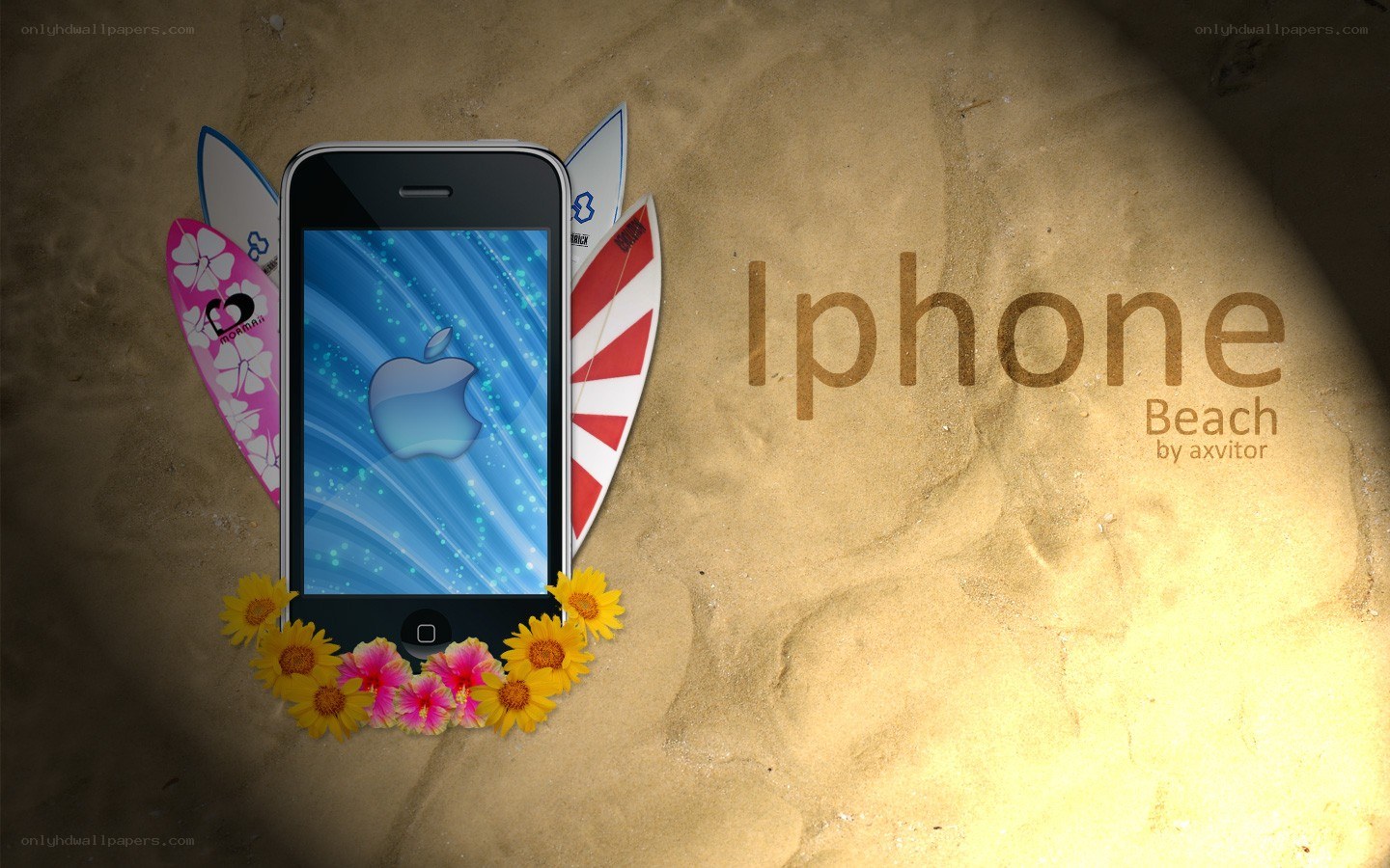 iPhone beach theme wallpaper