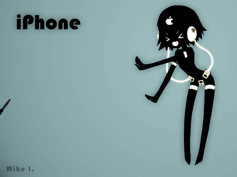 iPhone character silhouette