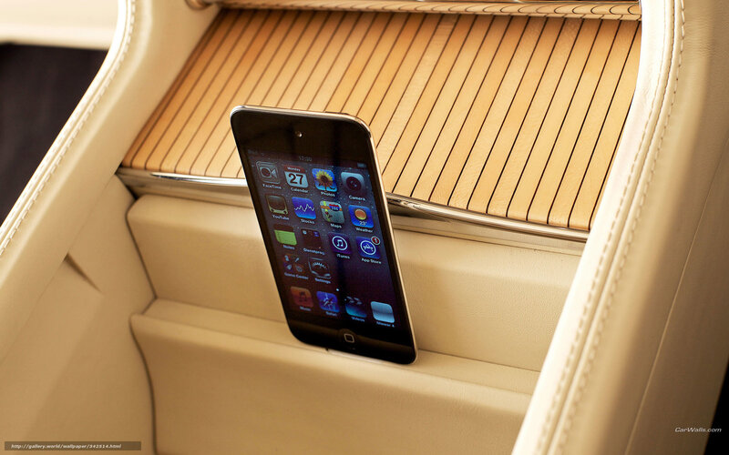 iPhone in car console