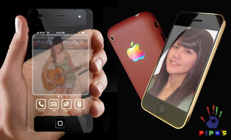 iPhone mockup with photo