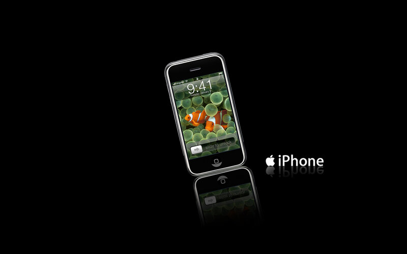 IPhone on Black Surface