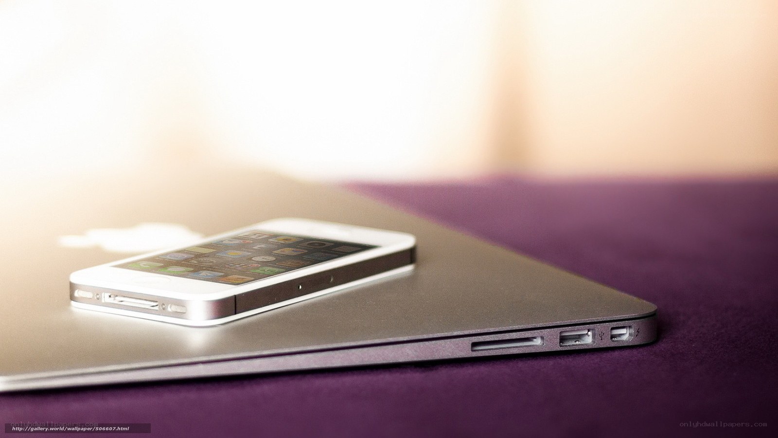 iPhone on MacBook laptop
