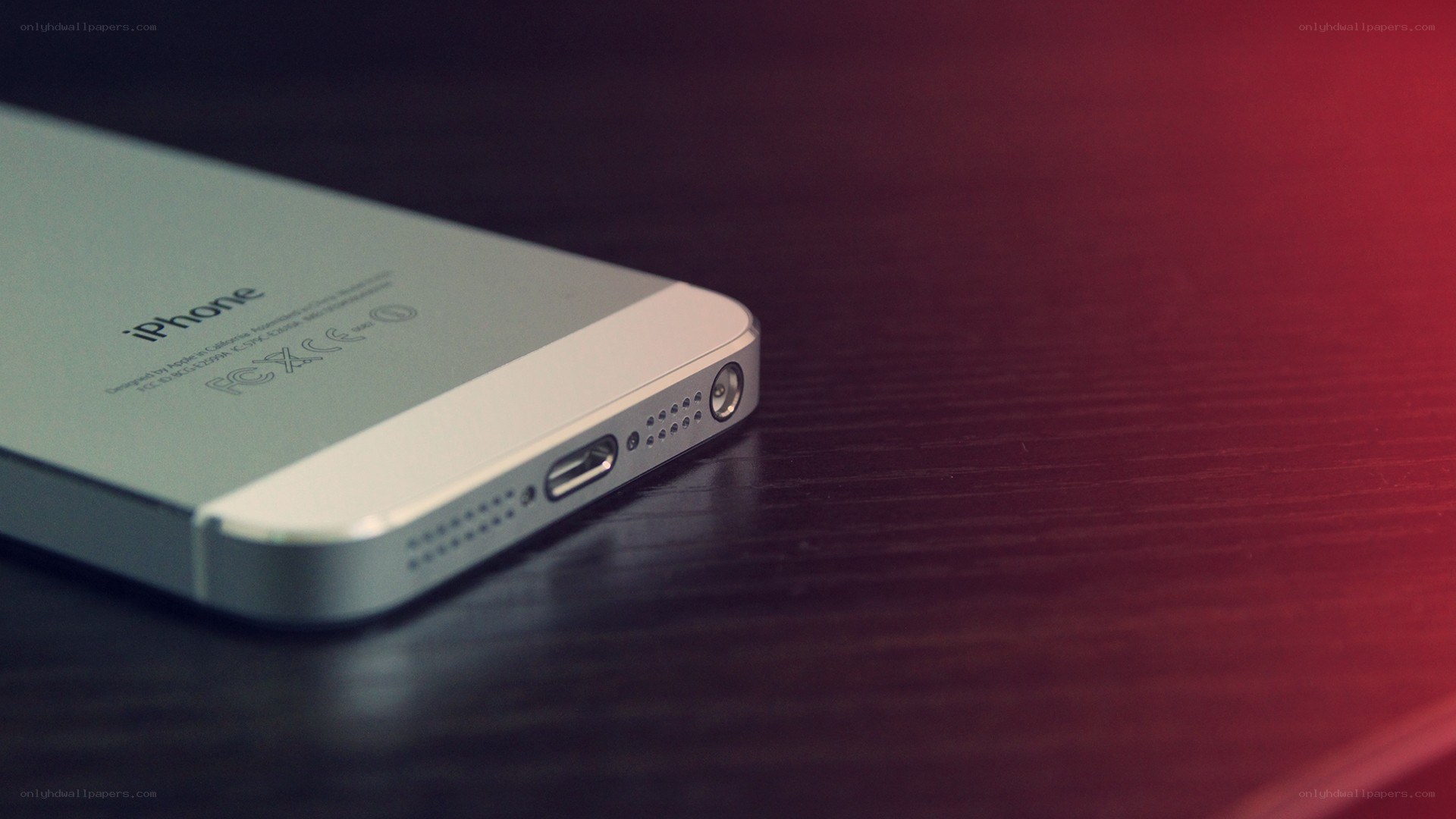 iPhone on wooden surface