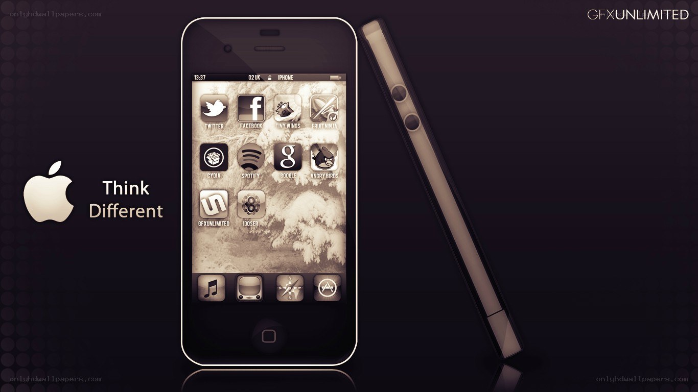 iPhone with app icons