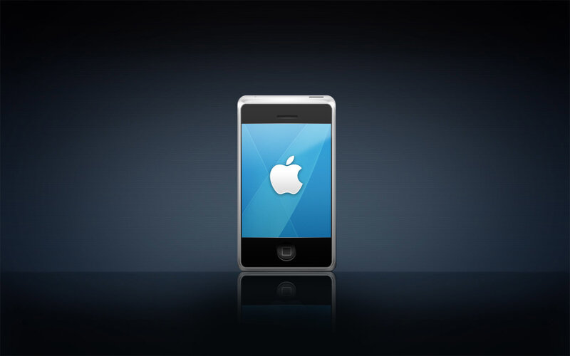 iPhone with Apple logo