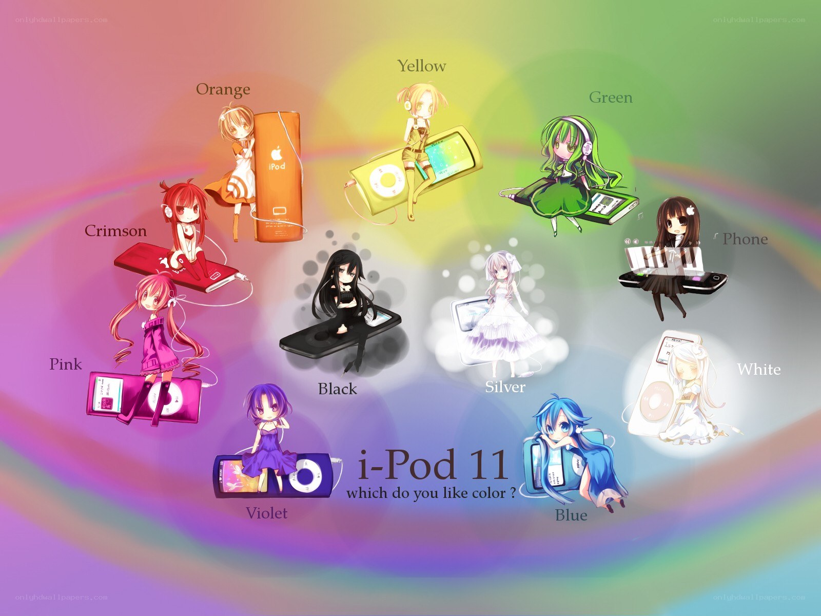 iPod 11 color characters