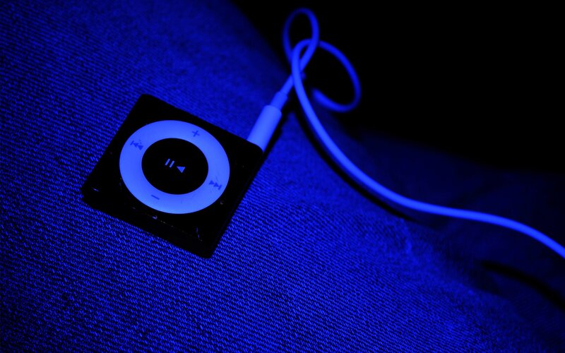iPod nano with headphones