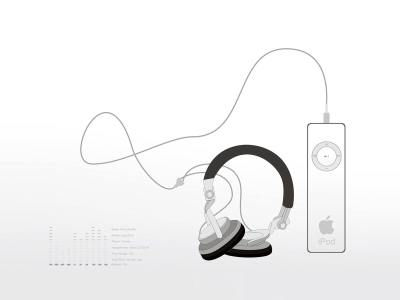 iPod Shuffle with headphones