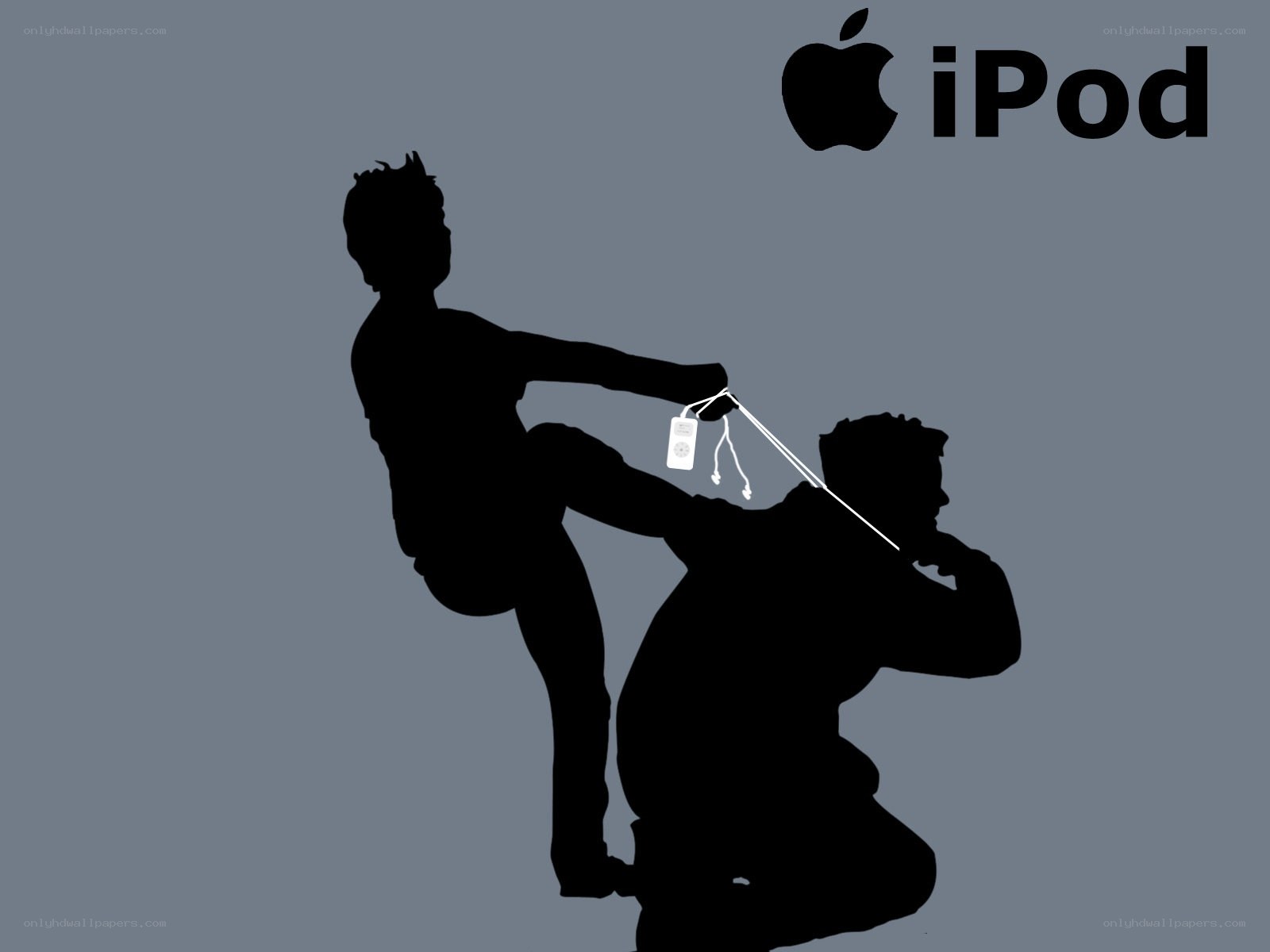 iPod silhouettes in combat
