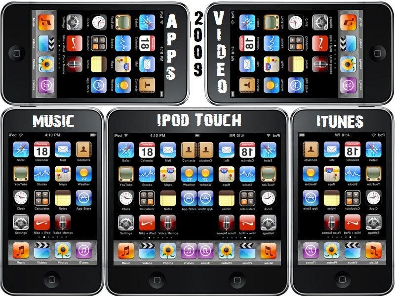 iPod Touch app screens from 2009