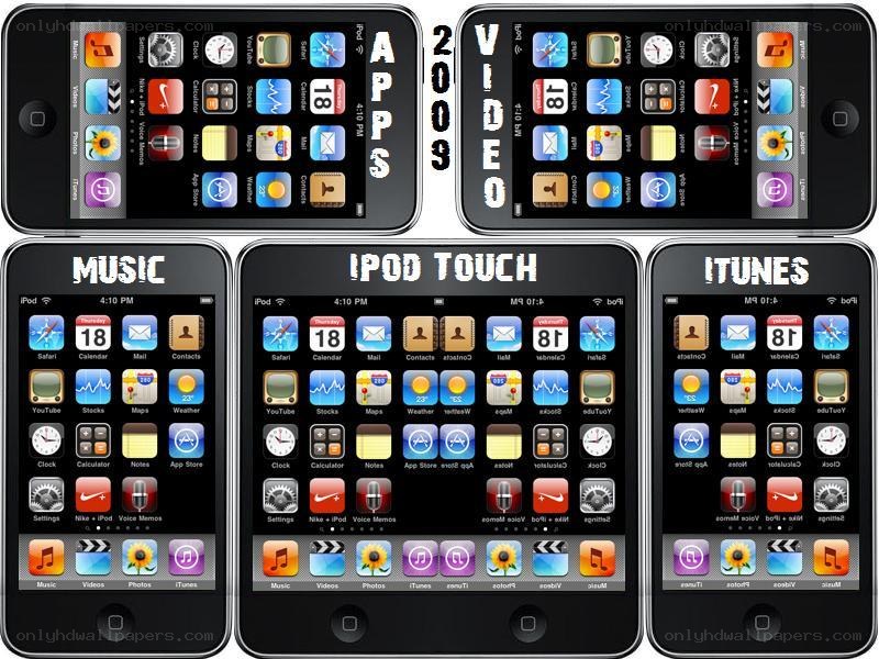 iPod Touch app screens from 2009