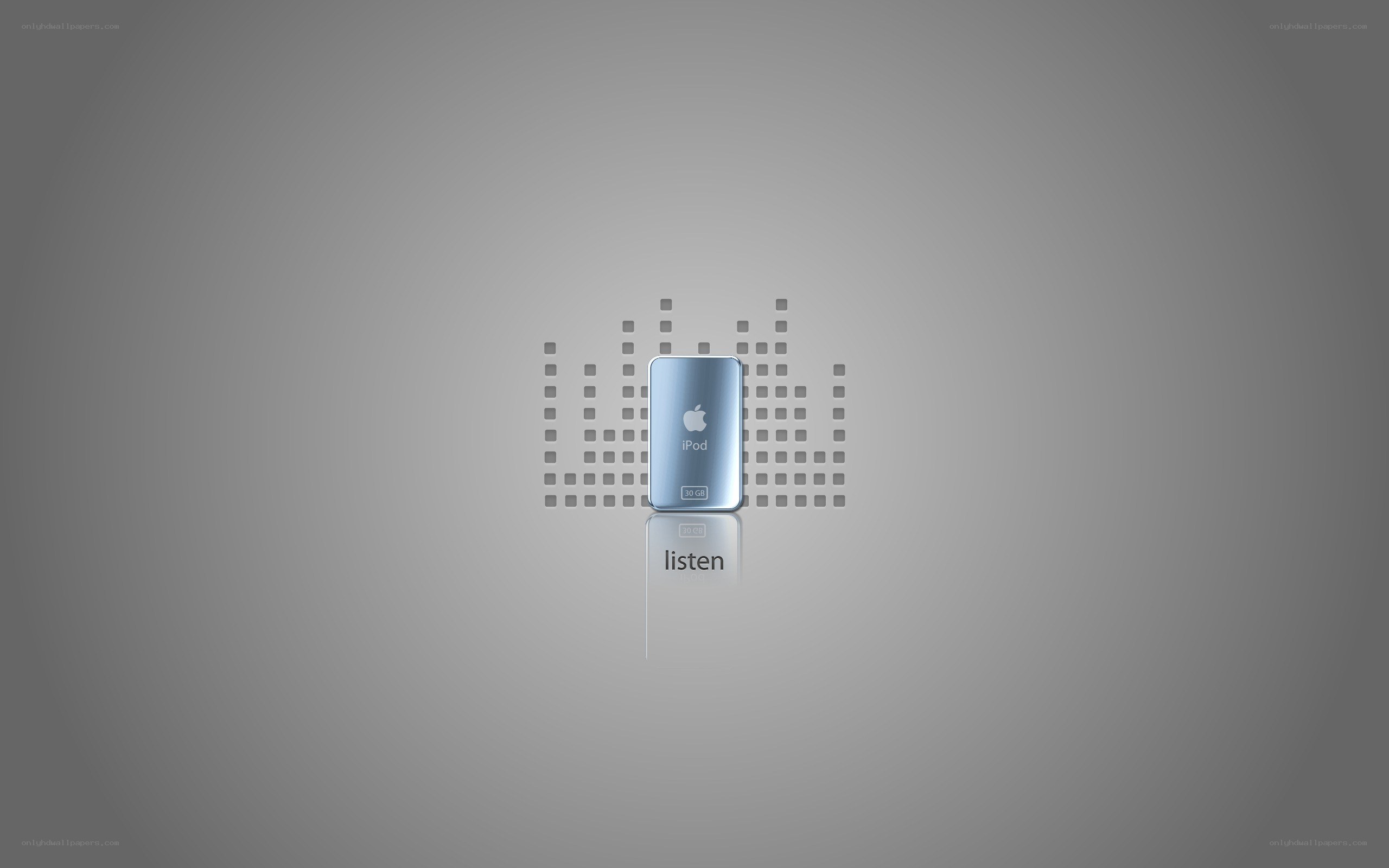 iPod with audio visualizer