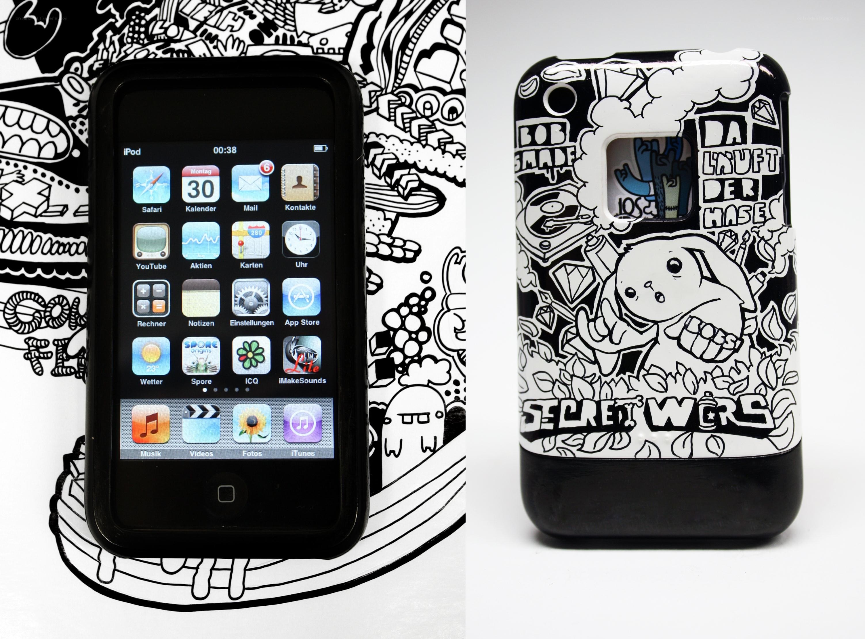 iPod with custom case