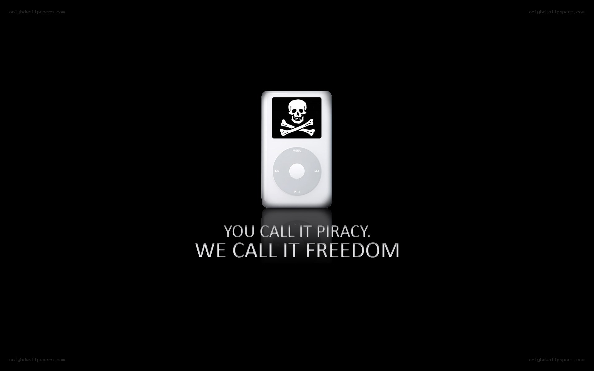 iPod with skull and crossbones
