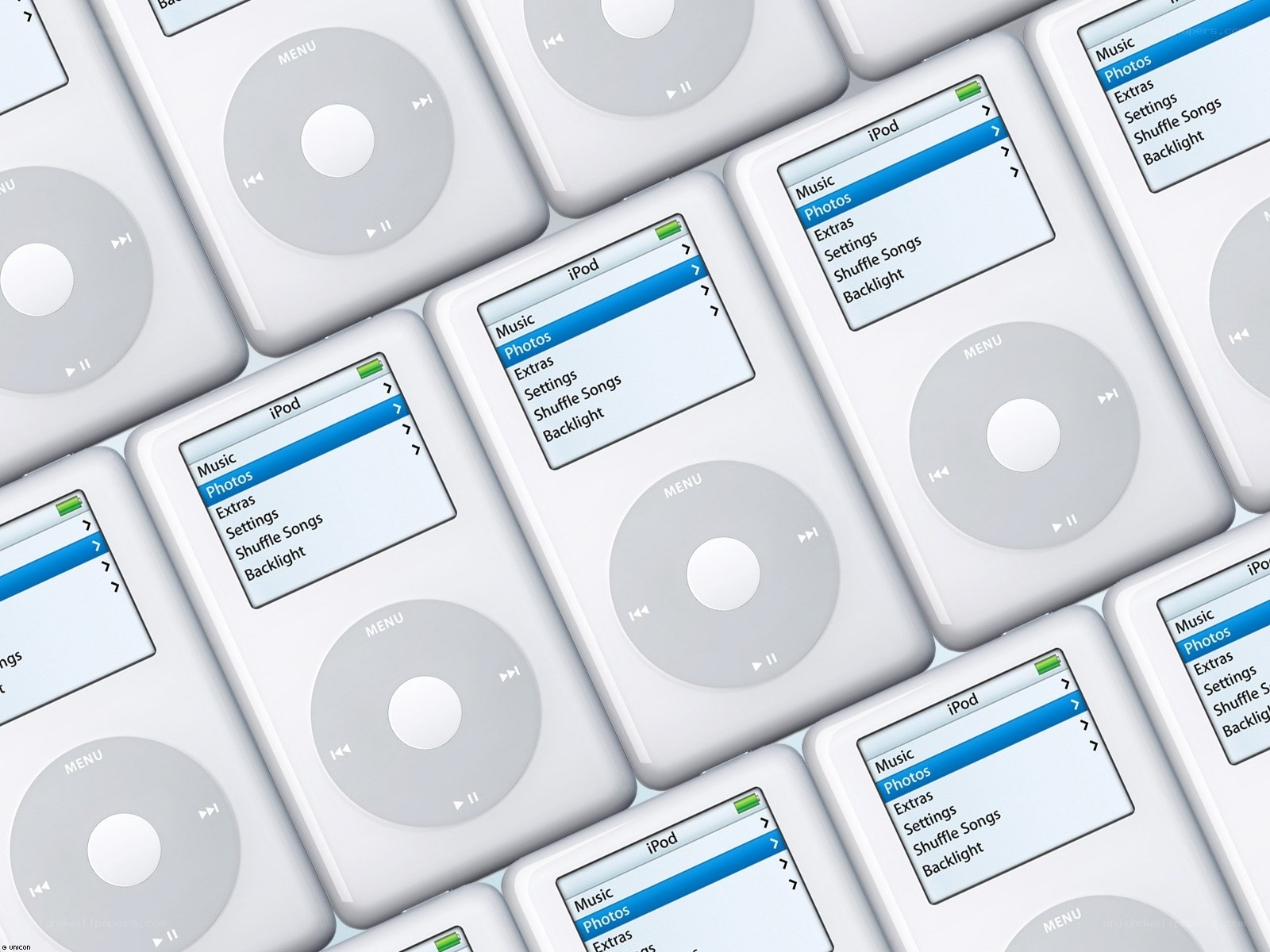 iPods in a grid pattern