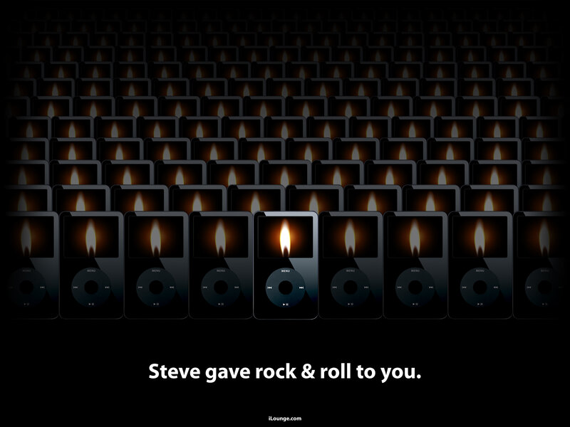 iPods with candle flames