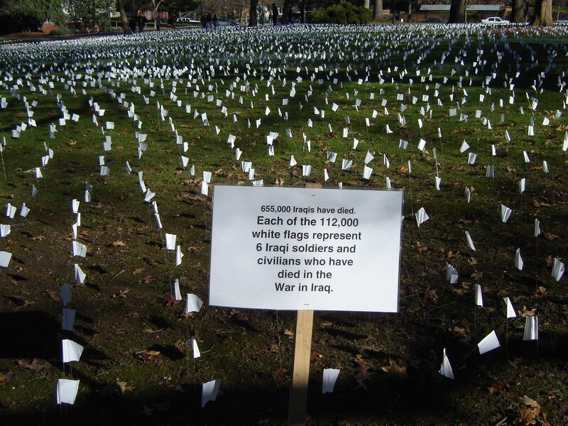 Iraq War memorial flags