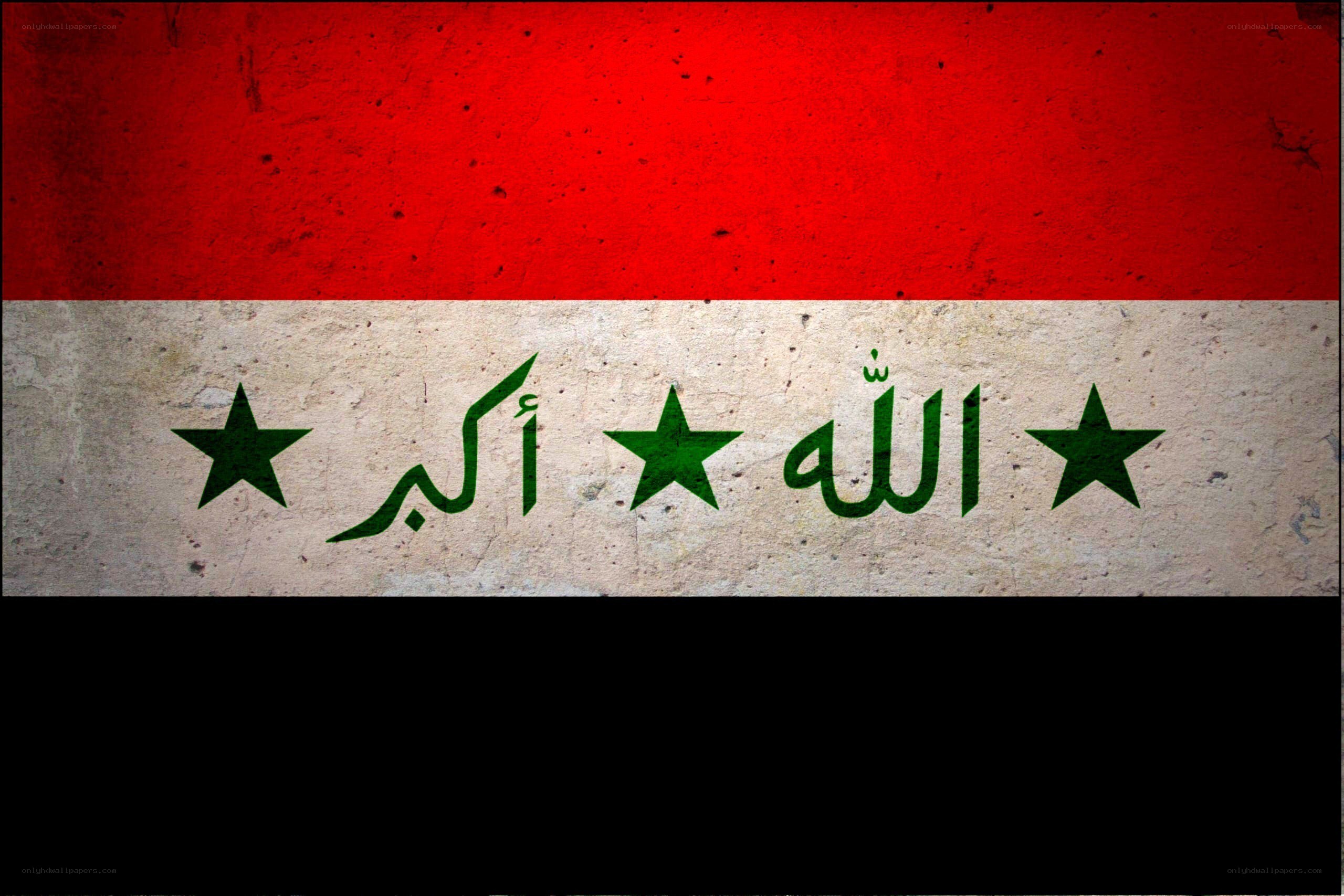 Iraqi flag on textured background