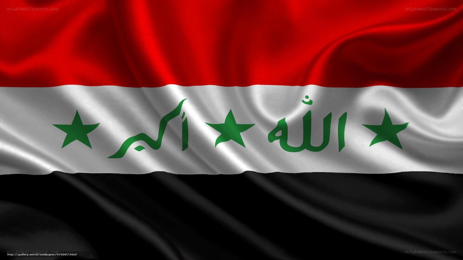 Iraqi flag waving