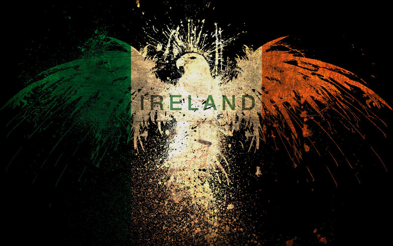 Ireland flag with eagle