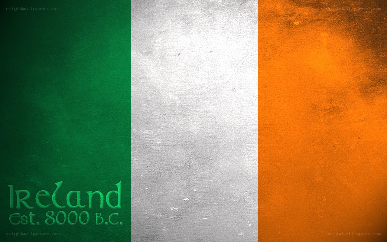 Ireland flag with text
