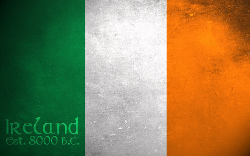 Ireland flag with text
