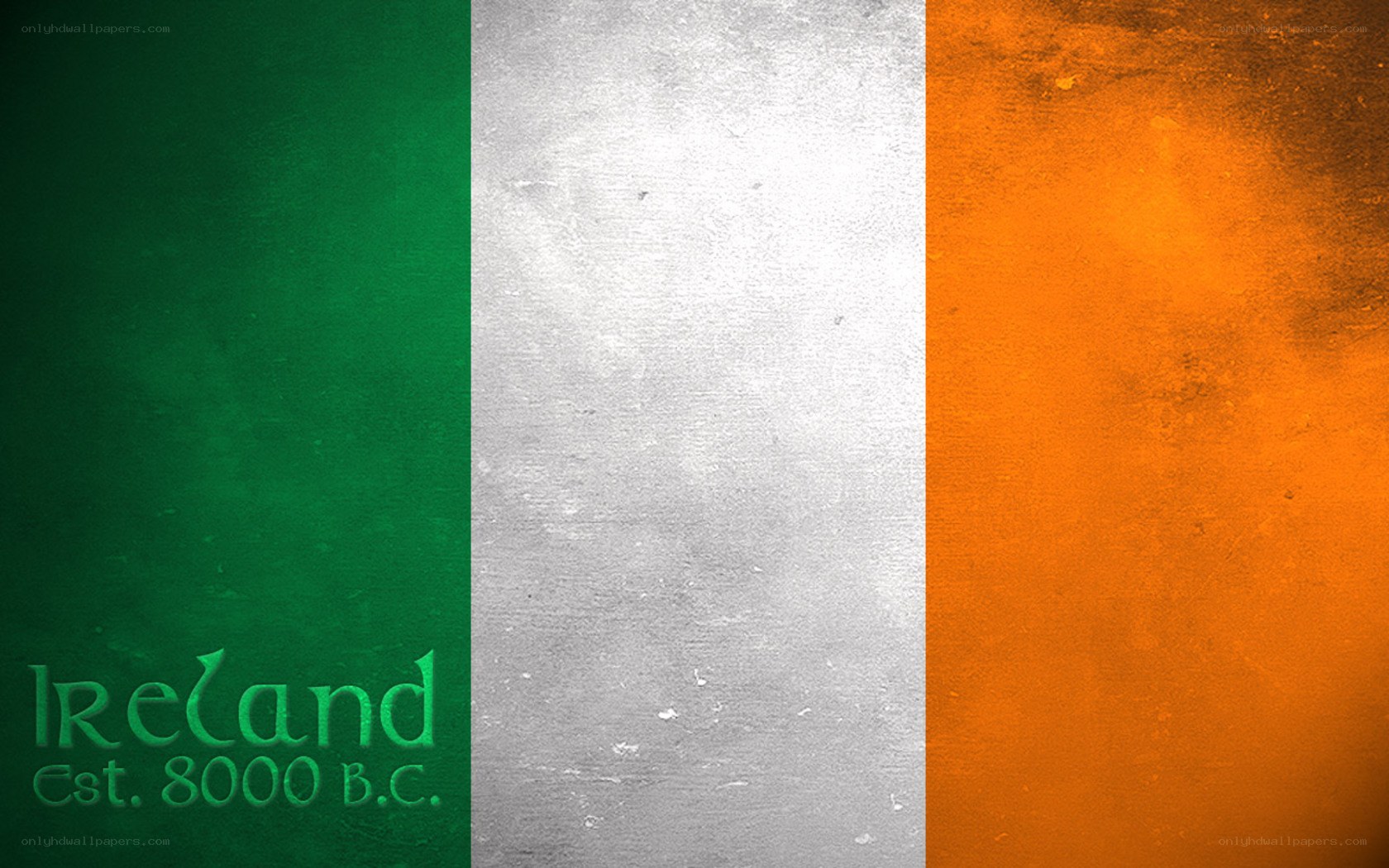 Ireland flag with text