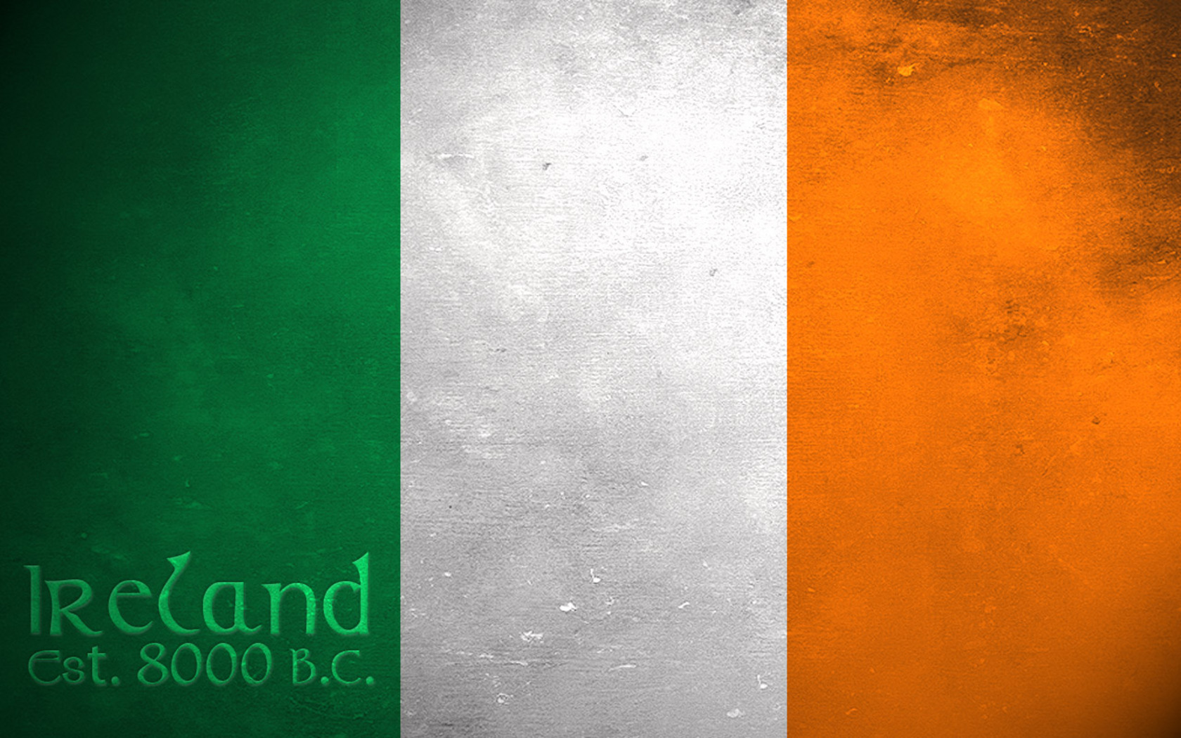 Ireland flag with text