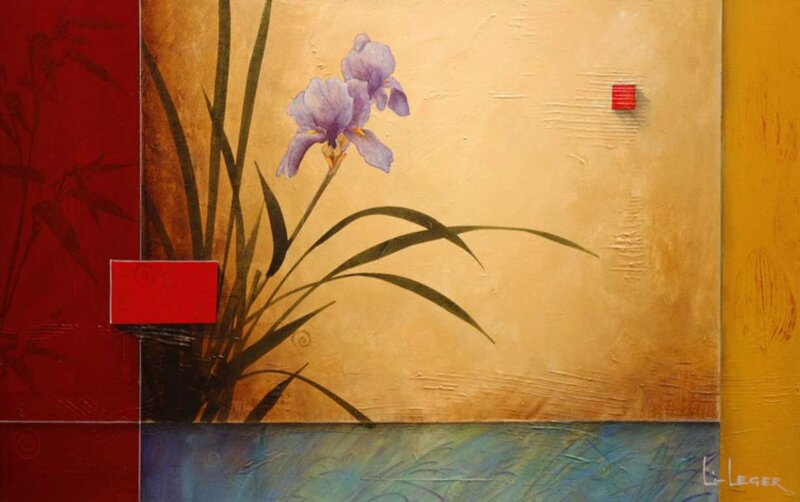 Iris flower painting