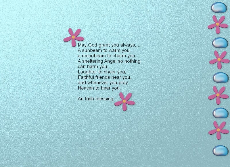 Irish blessing card