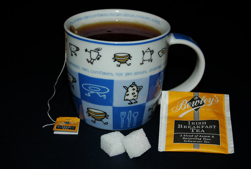 Irish breakfast tea setup