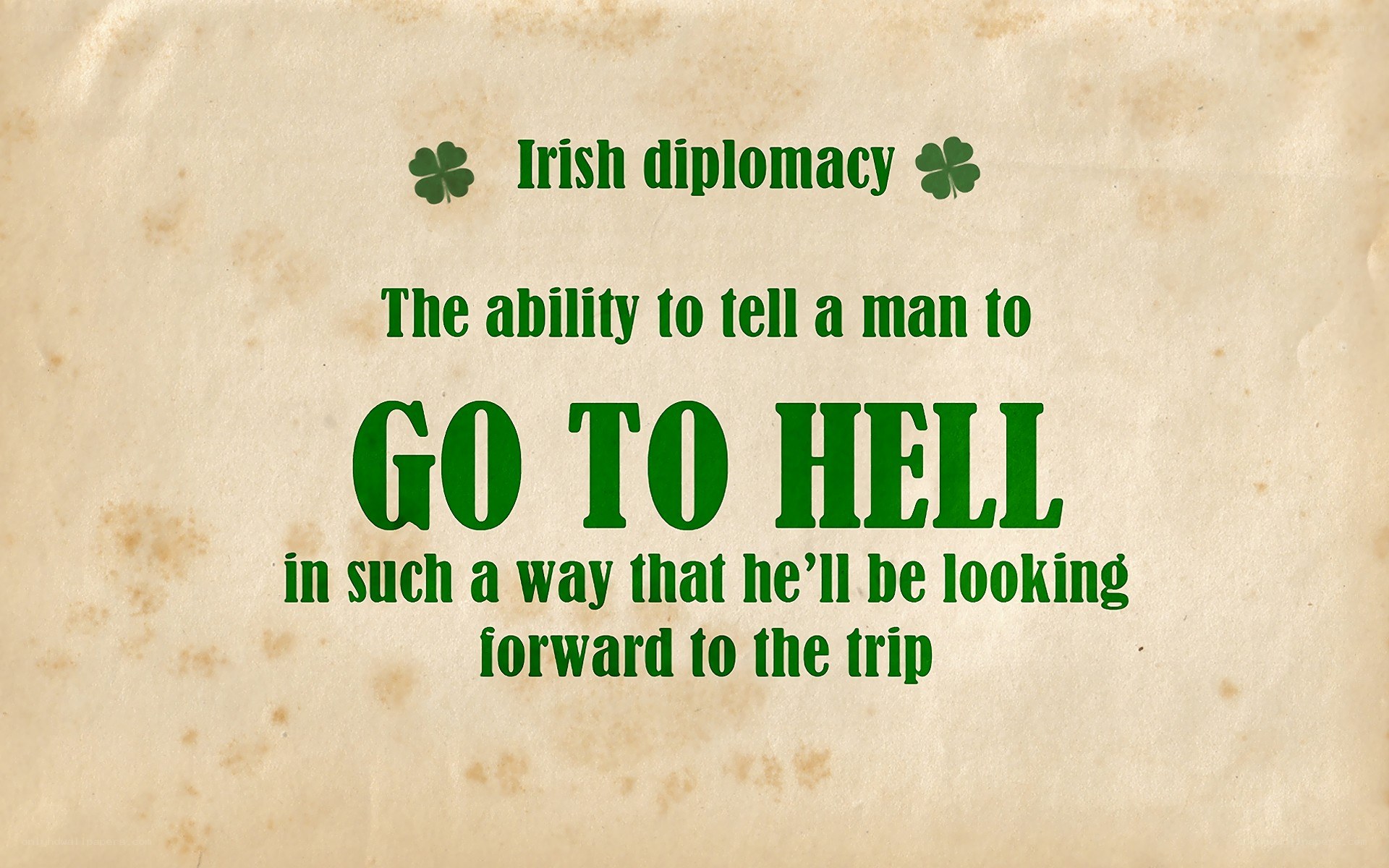Irish diplomacy definition