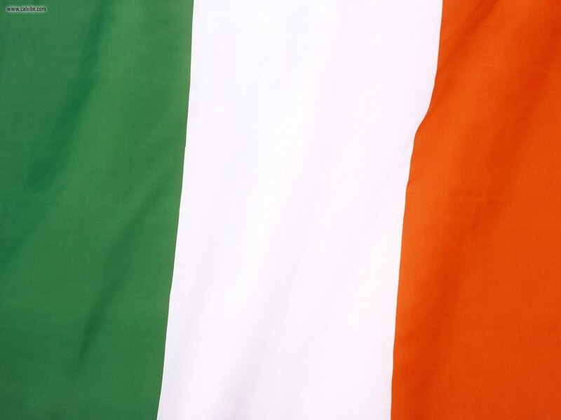Irish flag close-up