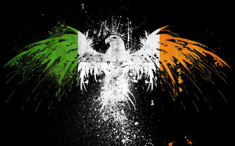 Irish flag eagle artwork