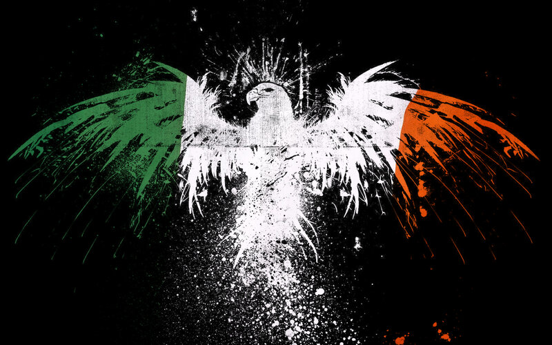 Irish flag eagle artwork
