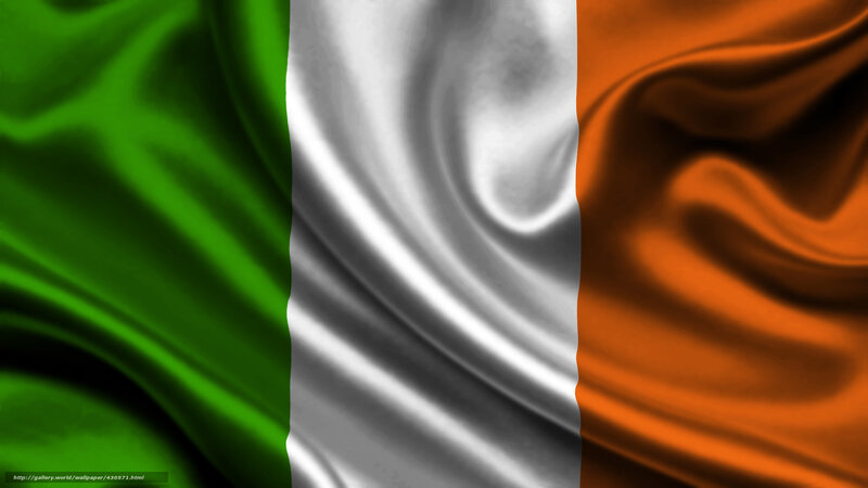 Irish flag waving