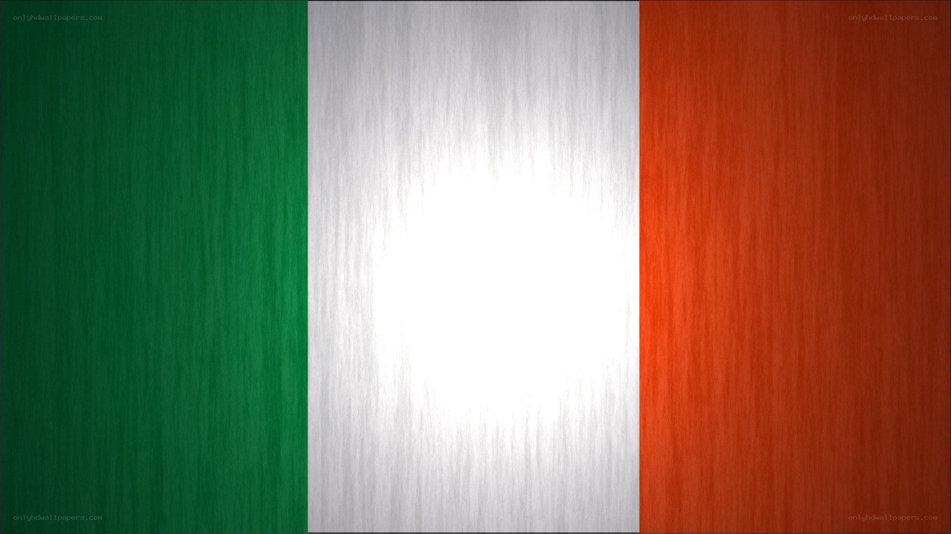 Irish flag with brushed metal texture