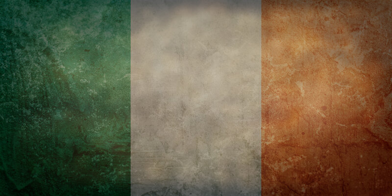 Irish flag with distressed texture