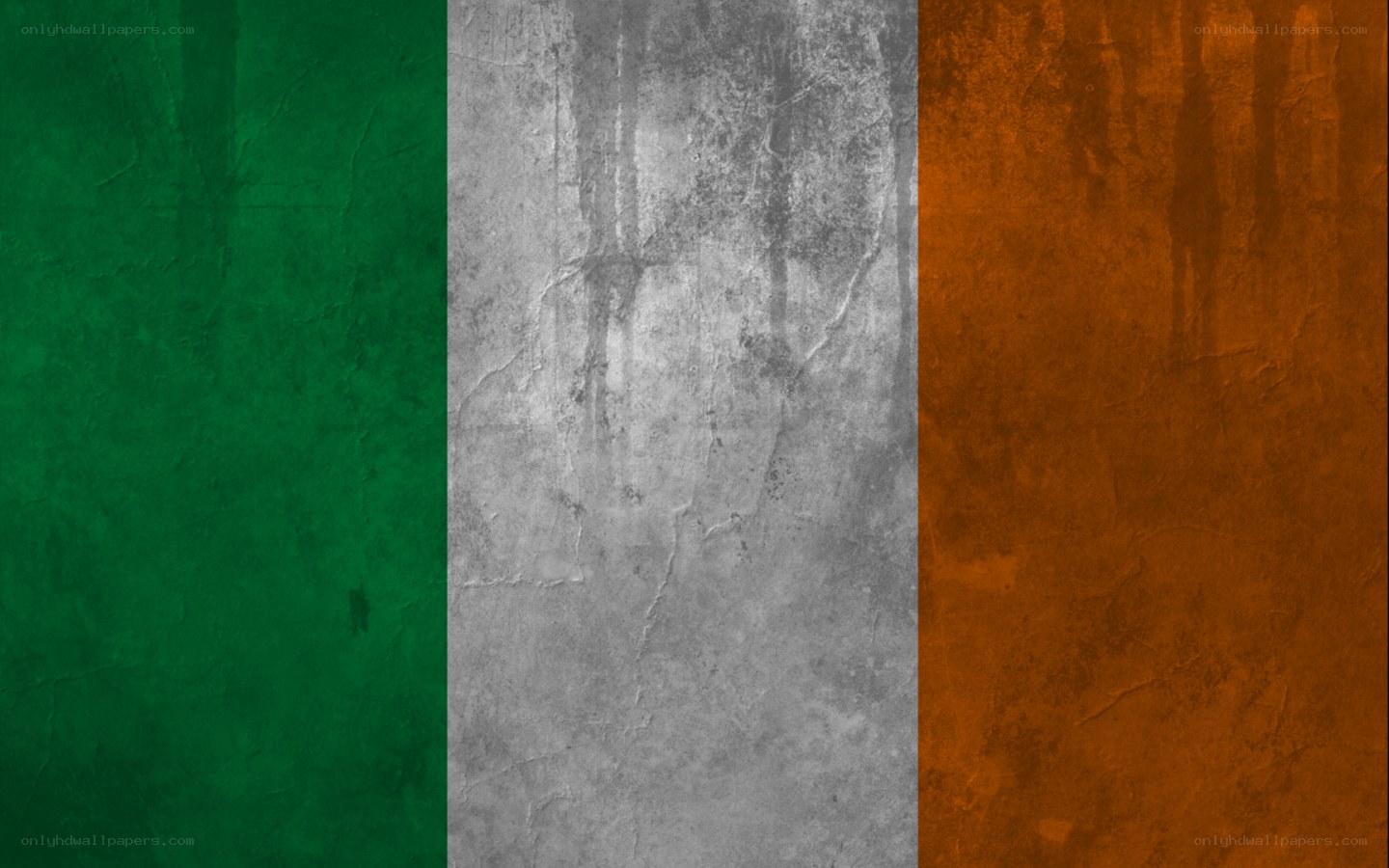 Irish flag with grunge texture
