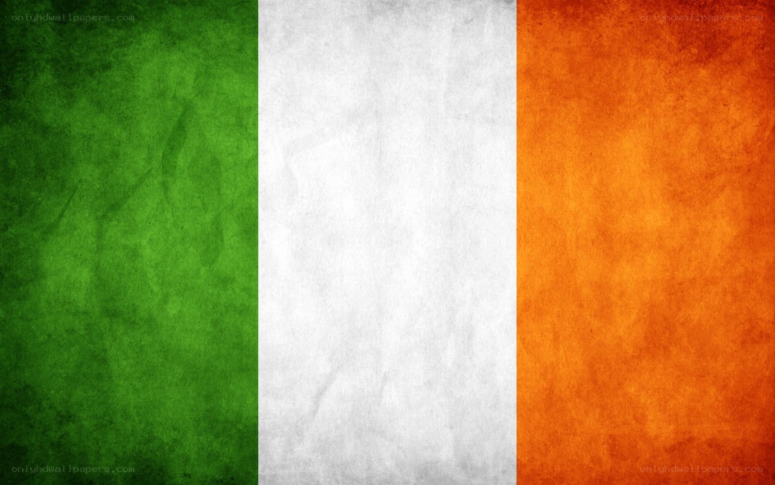Irish flag with textured design