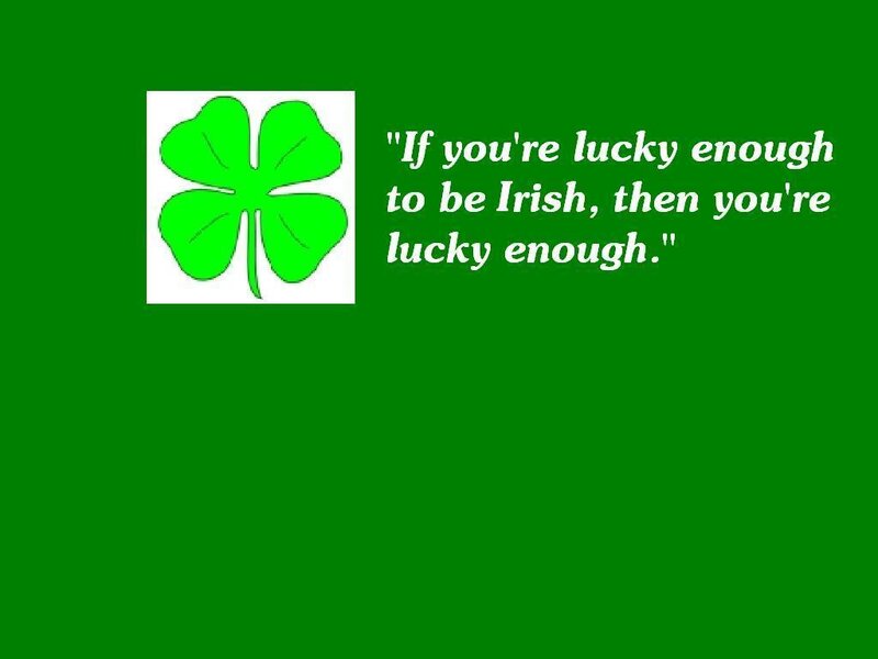 Irish luck quote with clover