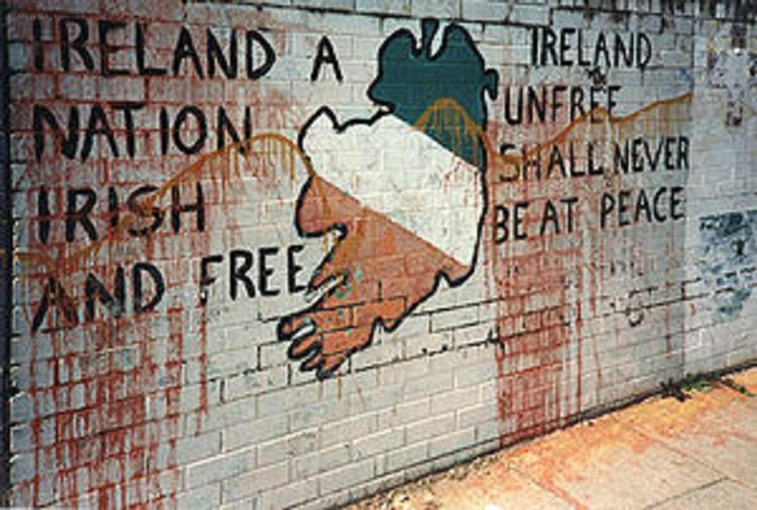 Irish nationalist graffiti mural