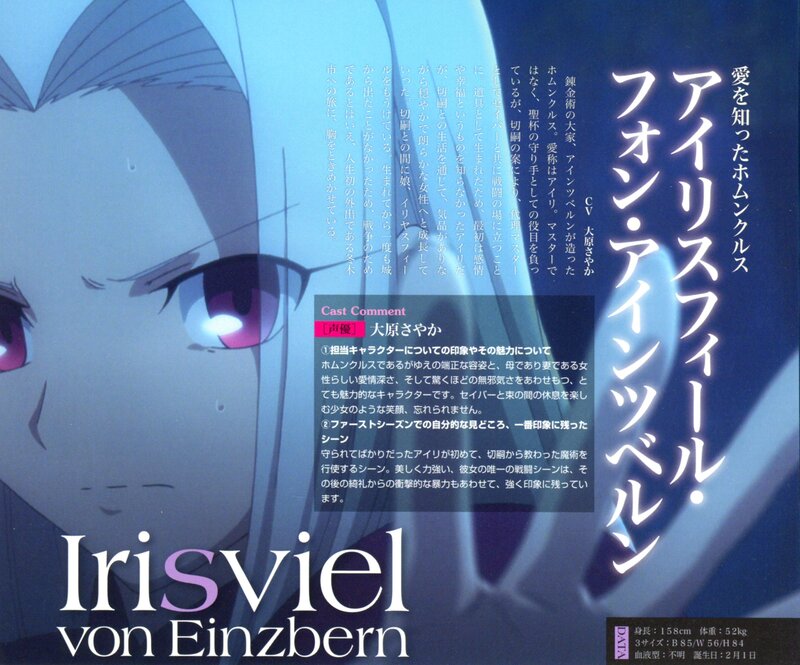 Irisviel von Einzbern character profile