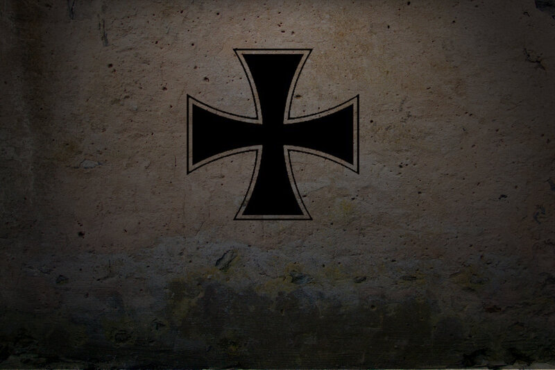Iron Cross on concrete wall
